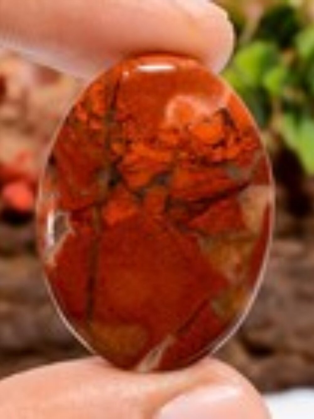 Natural Red Snakeskin Jasper Oval 27Ct Loose Gemstone 31X23X5mm Pendant Cabochon